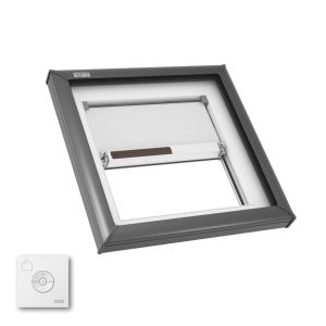 Velux FCM 2222 Fixed Curb Mount Skylight with Solar Room Darkening Shade White