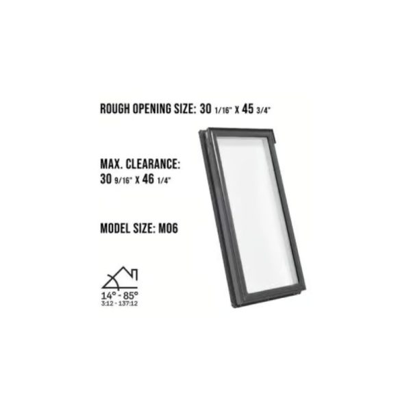 Velux FS M06 Fixed Deck Mount Skylight with Solar Room Darkening Shade White - Image 3