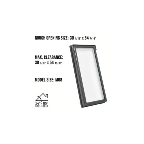 Velux FS M08 Fixed Deck Mount Skylight with Solar Room Darkening Shade White - Image 3
