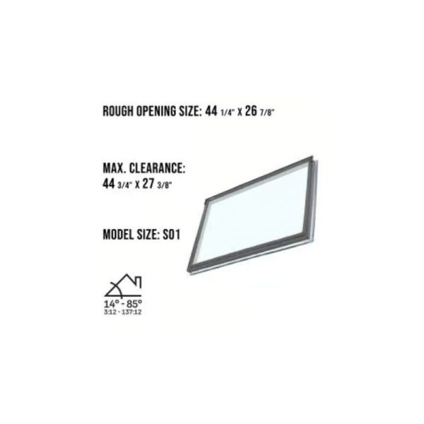 Velux FS S01 Fixed Deck Mount Skylight with Solar Room Darkening Shade White - Image 3