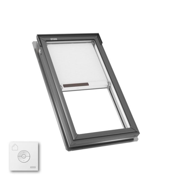 Velux FS C04 Fixed Deck Mount Skylight with Solar Room Darkening Shade White