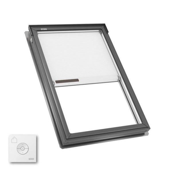 Velux FS M06 Fixed Deck Mount Skylight with Solar Room Darkening Shade White