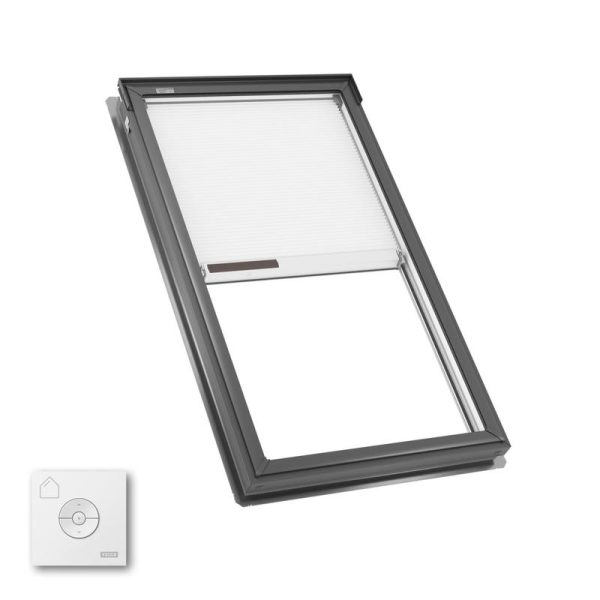 Velux FS M08 Fixed Deck Mount Skylight with Solar Room Darkening Shade White