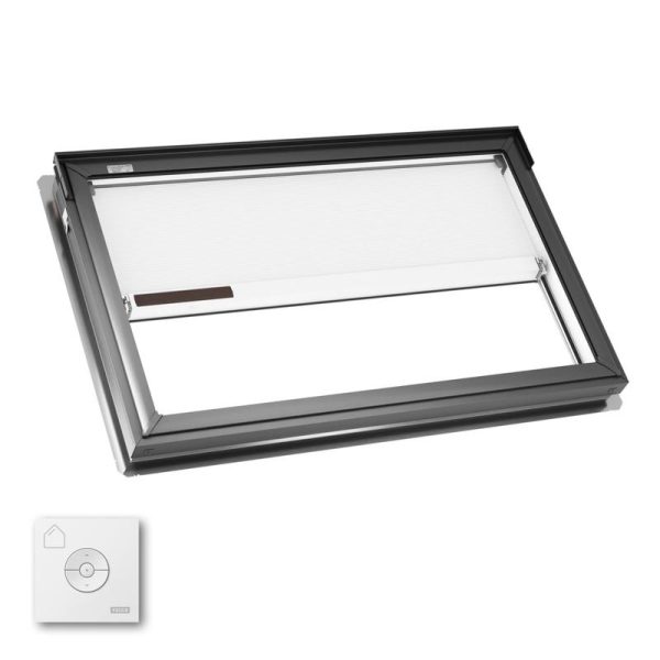 Velux FS S01 Fixed Deck Mount Skylight with Solar Room Darkening Shade White