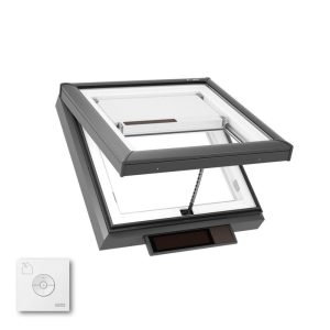 Velux VCS 2222 Solar Venting Curb Mount Skylight with Solar Room Darkening Shade White
