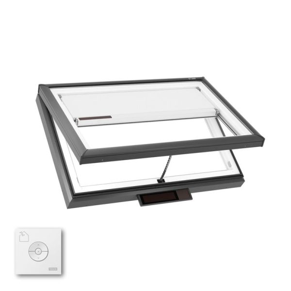 Velux VCS 4622 Solar Venting Curb Mount Skylight with Solar Room Darkening Shade White