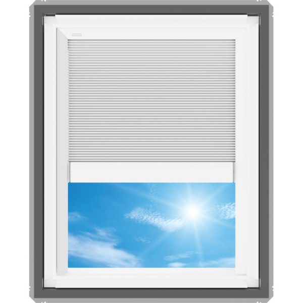 Velux FS C01 Fixed Deck Mount Skylight with Solar Room Darkening Shade White - Image 4
