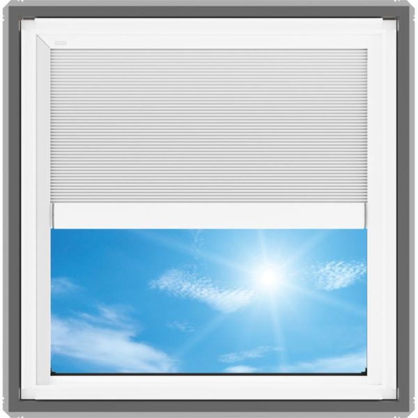 Velux FS M02 Fixed Deck Mount Skylight with Solar Room Darkening Shade White - Image 4