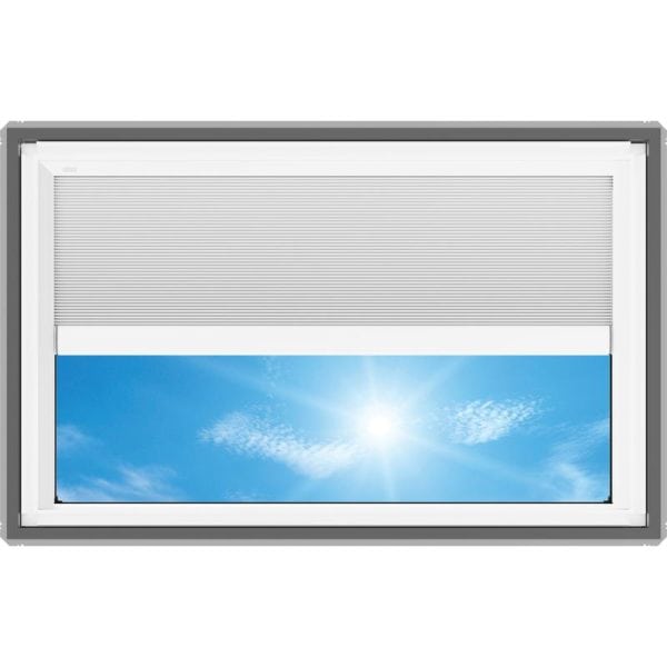 Velux FS S01 Fixed Deck Mount Skylight with Solar Room Darkening Shade White - Image 4