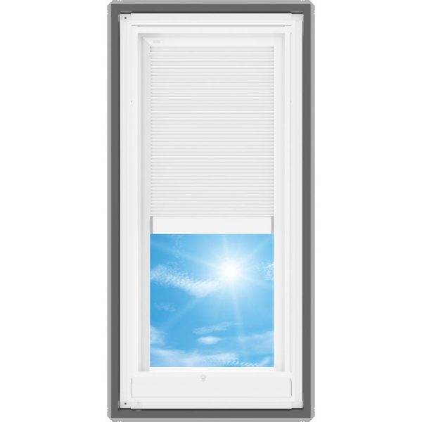 Velux VS C06 Manual Venting Deck Mount Skylight with Solar Room Darkening Shade White - Image 4