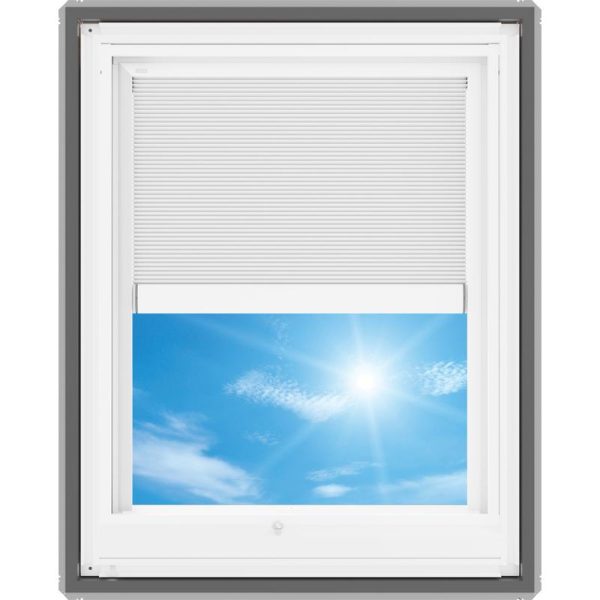 Velux VS M04 Manual Venting Deck Mount Skylight with Solar Room Darkening Shade White - Image 3