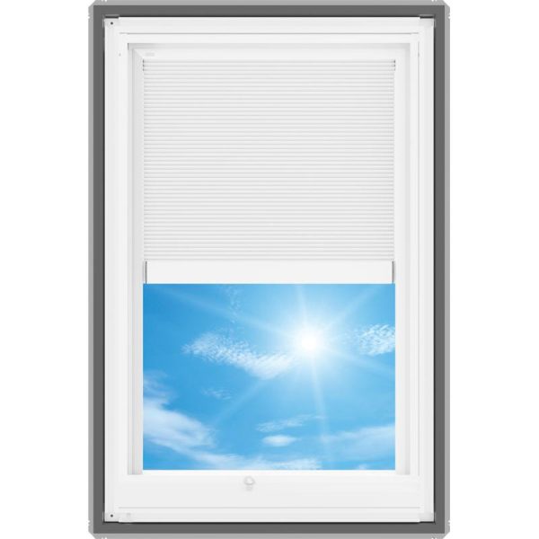 Velux VS M06 Manual Venting Deck Mount Skylight with Solar Room Darkening Shade White - Image 4
