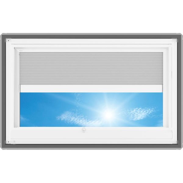 Velux VS S01 Manual Venting Deck Mount Skylight with Solar Room Darkening Shade White - Image 3