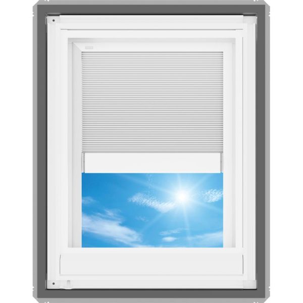 Velux VSE C01 Electric Venting Deck Mount Skylight with Solar Room Darkening Shade White - Image 4