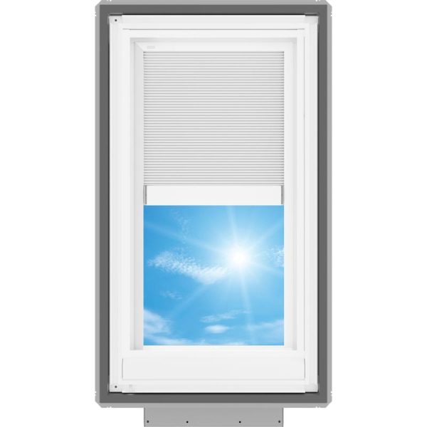 Velux VSS C04 Solar Venting Deck Mount Skylight with Solar Room Darkening Shade White - Image 4