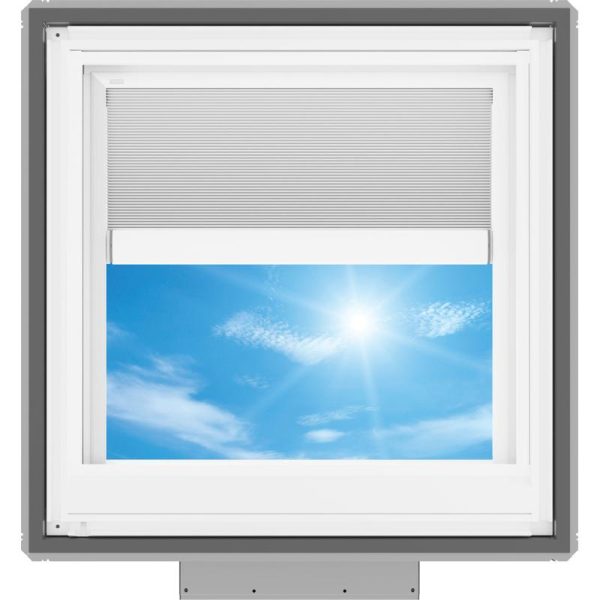 Velux VSS M02 Solar Venting Deck Mount Skylight with Solar Room Darkening Shade White - Image 4