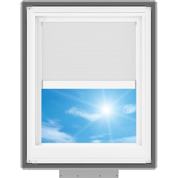 Velux VSS M04 Solar Venting Deck Mount Skylight with Solar Room Darkening Shade White - Image 4