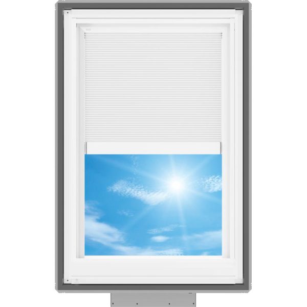 Velux VSS M06 Solar Venting Deck Mount Skylight with Solar Room Darkening Shade White - Image 4