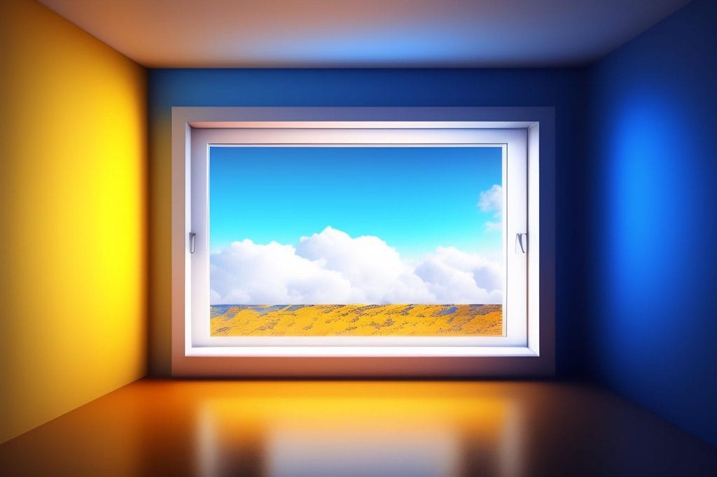 Traditional Window Rendering With Colored Daylight