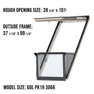 Velux GDL PK19 3066 Cabrio Balcony Window
