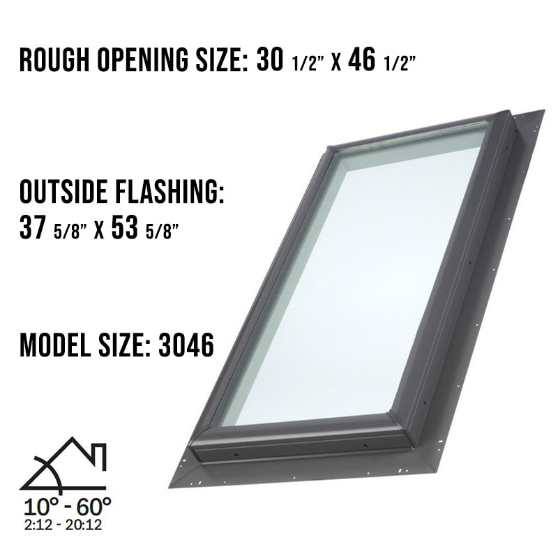 VELUX QPF 3046 Self Flashing Skylight with Solar Powered Shade – Room Darkening (Double Pleated) – White - Image 3