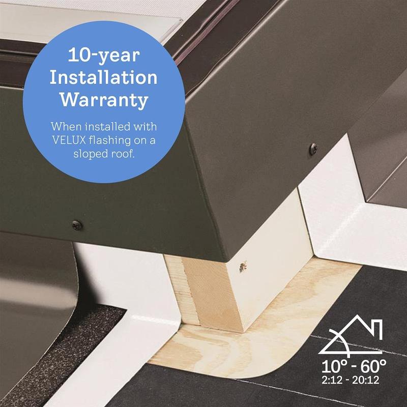 VELUX FCM 2246 Fixed Curb Mount Skylight with Solar Room Darkening Shade White - Image 6