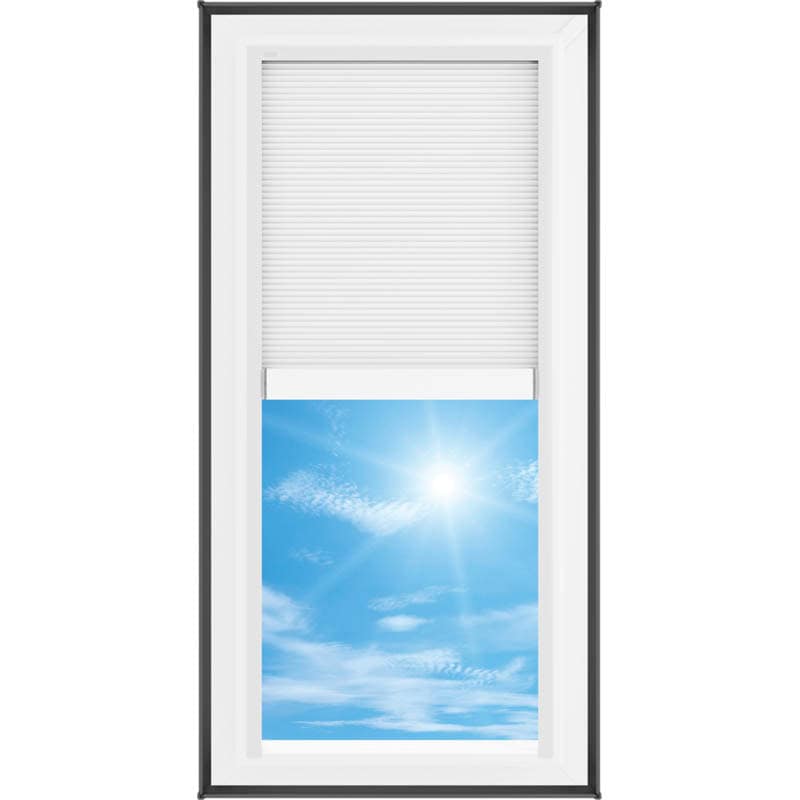 VELUX FCM 2347 Fixed Curb Mount Skylight with Solar Room Darkening Shade White - Image 3